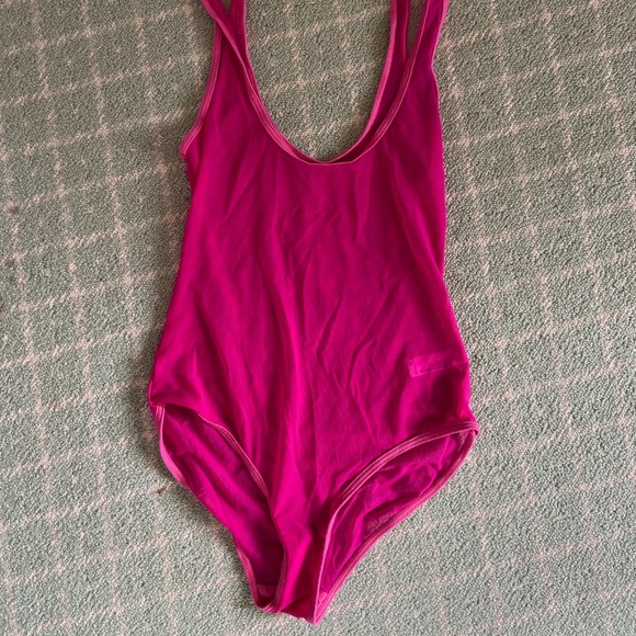 NWOT American Apparel Pink Mesh Body Suit XS - Picture 2 of 3